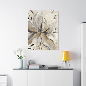 Elegant Floral Canvas Art Print: Modern Home Decor