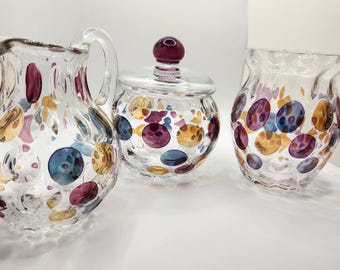 ビンテージ　フェントン　 コインドット Fenton Baby Blue Coin Dot and Opalescent Vase | FinerThings