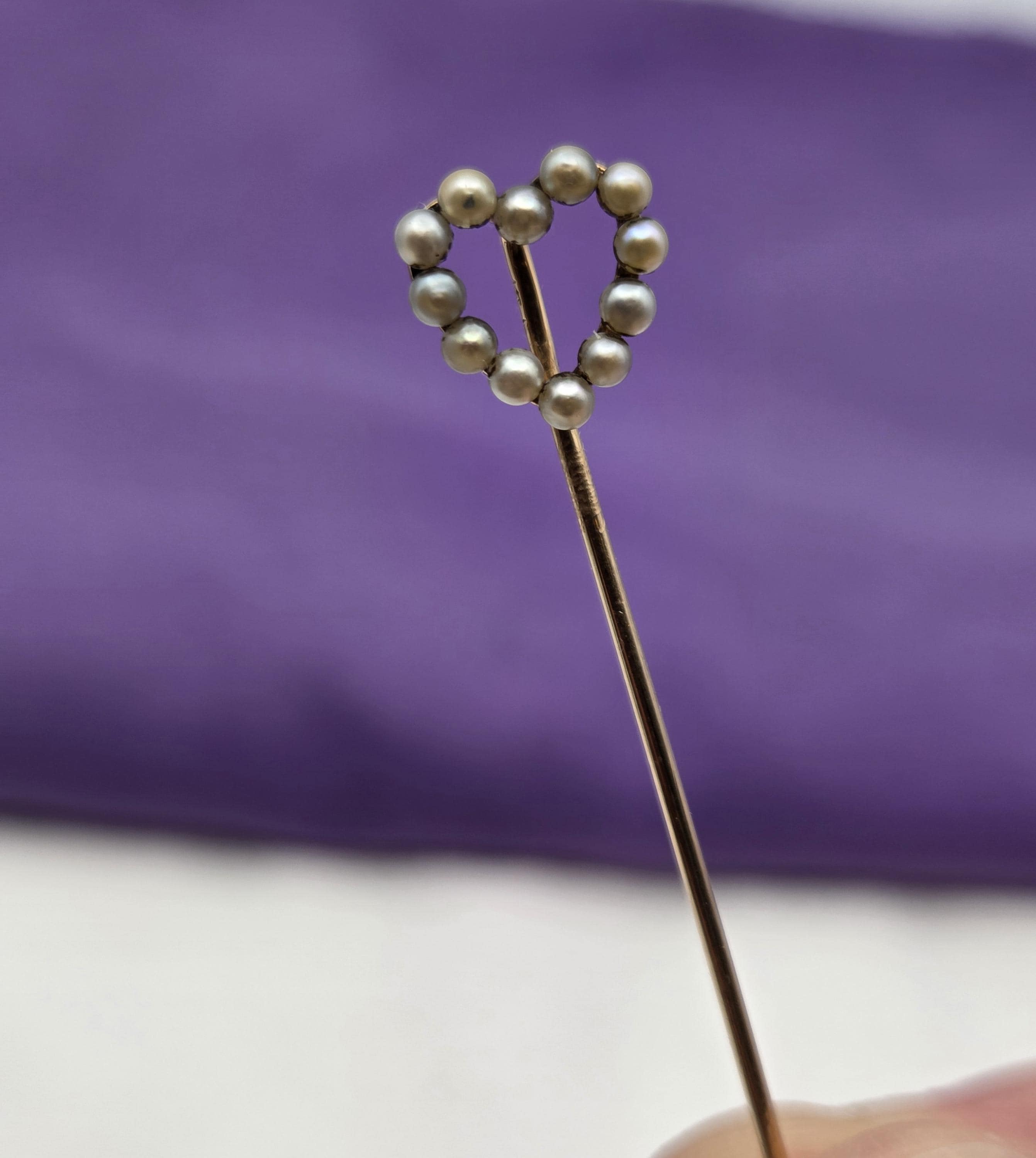 Antique Victorian Pearl Stick Pin - Etsy