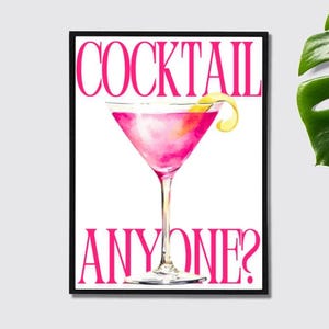 Ästhetischer Cocktail Poster Digitaldruck