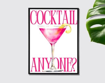 Aesthetic Cocktail Poster Digital Print