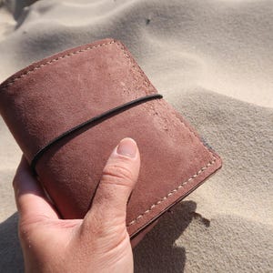 Handmade Travel Journal | Leather Passport Holder & Notebook Cover | Handmade in Australia | Card Pockets and Zipper | Fabric Option