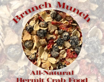 Brunch Munch - Hermit Crab Food - A Natural Protein & Grain Blend for Molting, Growth and Nutrition