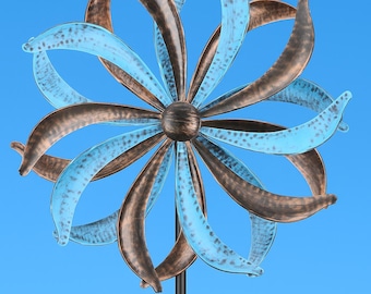 Outdoor Metal Wind Spinner | Kinetic Garden Sculpture Windmill for Yard | Patio | Lawn & Garden Decor