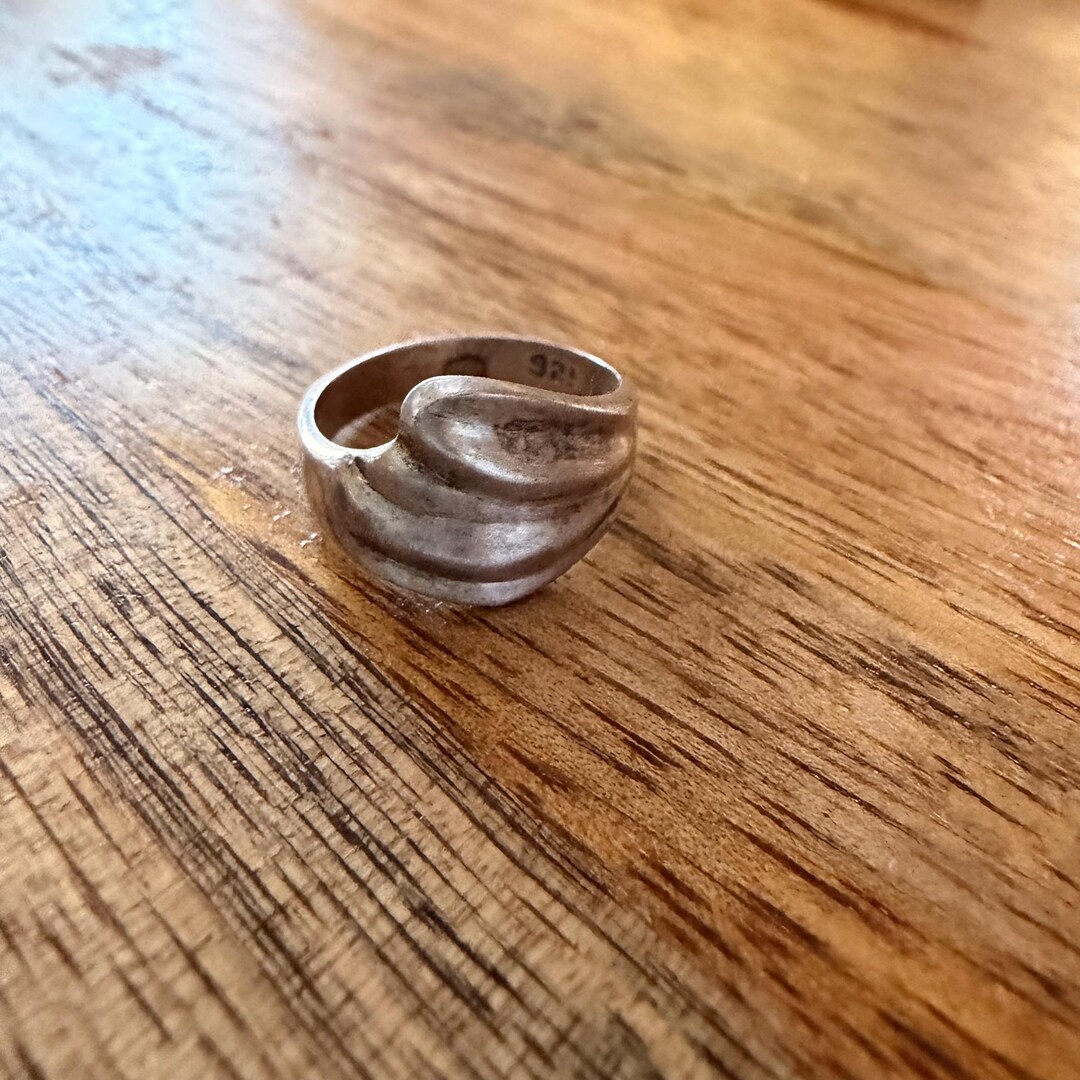 Menico Rings Sterling Silver 925 Mexico Swirl Wave Pinky Ring Sz 5.25 - Etsy