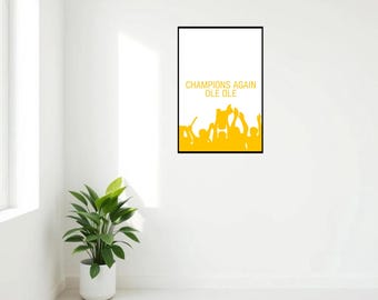 Leeds United Champions Poster