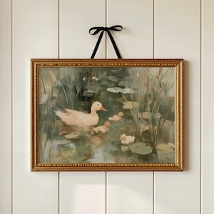 Duck Family Watercolor Print: Vintage Nursery Wall Art (Digital Download)