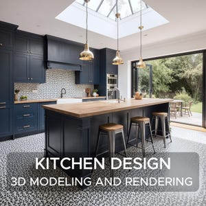 Bespoke Kitchen Design Service, Photorealistic 3D Visualizations
