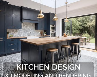 Bespoke Kitchen Design Service, Photorealistic 3D Visualizations