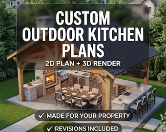 Custom Outdoor Kitchen Plans, Custom Outdoor Kitchen Design, Online BBQ Kitchen Design, Custom BBQ Kitchen Design, Grilling Station Design