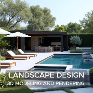 Paisagismo online, paisagismo personalizado, renderização 3D de paisagens, design de quintais, design de piscinas, design de pérgolas, design de pátios