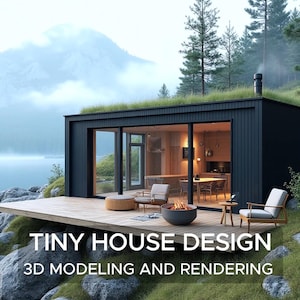 Design Tiny House, Small House, Frame House, Container House, Cabin House & Provide 3D Modeling And Rendering Services