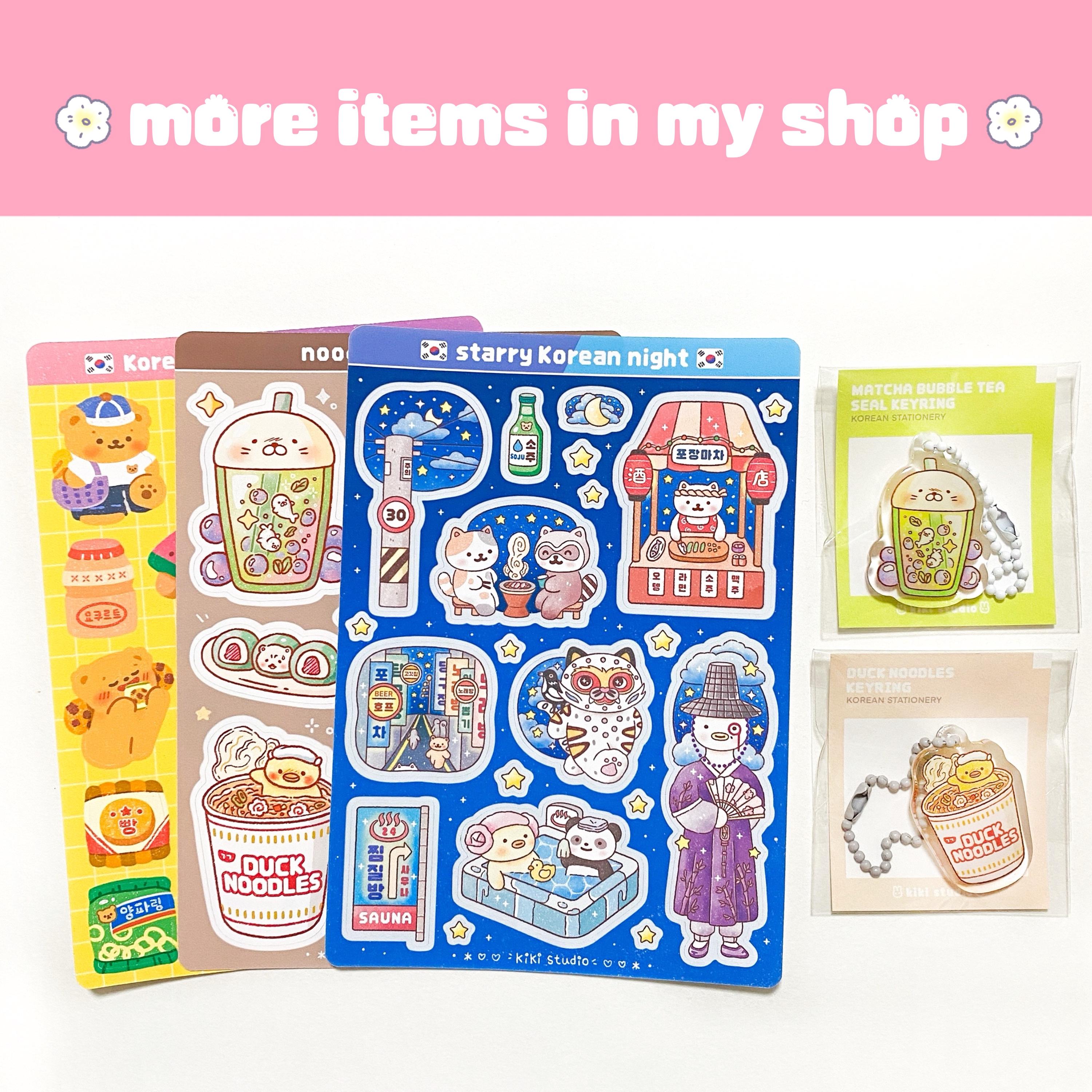 Kawaii Food Sticker Sheet | Cute Korean Waterproof Vinyl Stickers for ...