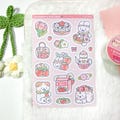 Strawberry Milk sticker sheet - cute Korean stickers product logo