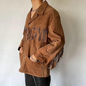 Frauen braune Wildleder Fransenjacke, Cowboyjacke, braune Wildlederjacke, Fransenjacke, Westernjacke, Frauenjacke, Geschenk für sie