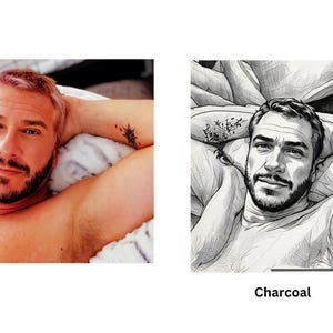 Impresión de arte digital: pintura al óleo, acuarela, arte lineal, boceto, sin rostro, minimalista, carboncillo, ilustración, arte mural imprimible