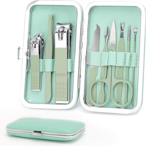 Professional Manicure Tool Set, Pedicure Grooming Set For Woman, Portable Nail Grooming Set Box, Nail Clippers Case, Gift For Her, Gift Set