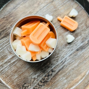Popsicle wax melts, Orange Creamsicle wax melt, heart wax melts, Wax Melt Gift, Wax Melt, food wax melts, Soy Wax Melt