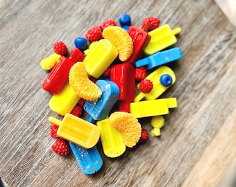 Fruity Pops, Popsicle wax melts, Fruity scents, heart wax melts, Wax Melt Gift, Wax Melt, food wax melts, Soy Wax Melt