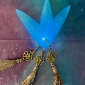 KPDH LED Zoey’s Shin-Kal Ceremonial Daggers Sky Blue w/ LED Updated Tassel