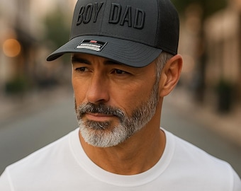 BOY DAD,  Embroidered Trucker Cap – Richardson 112 Bestseller Caps| Father’s Day Gift, New Dad Cap, Dad Life Cap