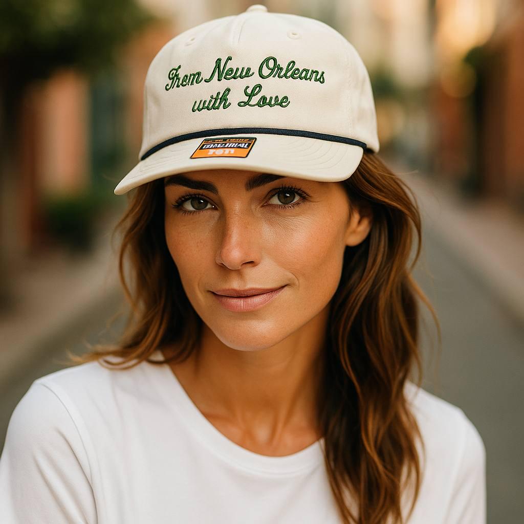 New Orleans Wedding Cap: Richardson 256 Rope Hat, Bridal Party Gift
