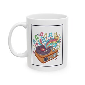Whimsical Music-Themed Ceramic Mug - Perfect Gift for Music Lovers, Coffee, Tea, Home Decor, Housewarming