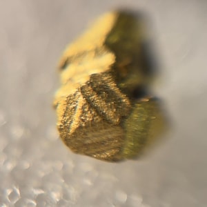 Native Gold Octahedral Habit with Triangular Record Keepers (Growth Lines) — natural mineral specimen, rare crystal