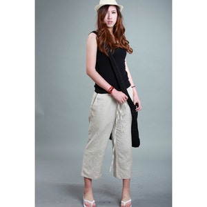 elastic waist linen pants / 22 Colors/ Any Size/ RAMIES image 2