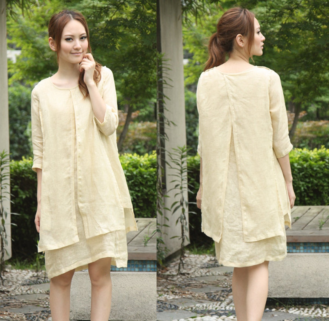 Charming and Disarming Two Layers Dress/ Tunic / 20 Colors/ RAMIES - Etsy