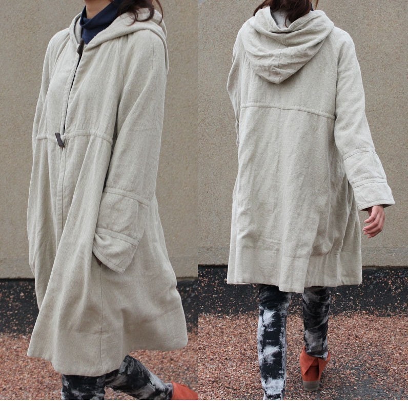 Babydoll Line Long Coat/ Hoodie/ 15 Colors/ Any Size/ Ramies Etsy