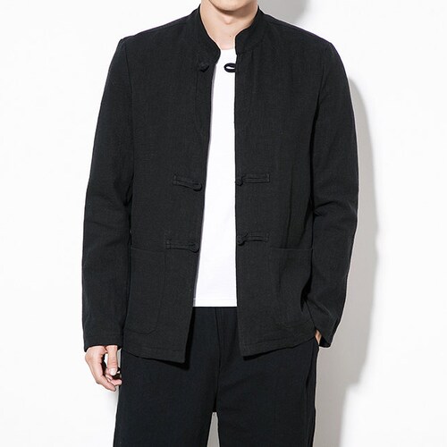 Ethnic Style/ Linen Men's Heavier Jacket with shops Stand-up Collar/ 12 Colors/ RAMIES