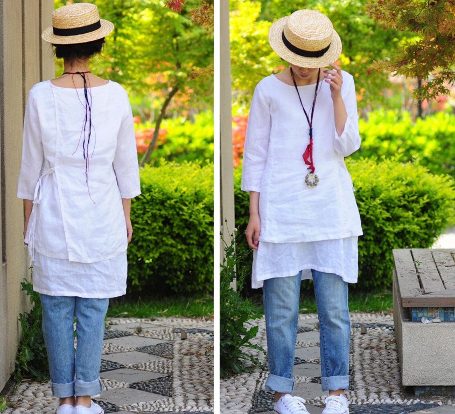 Casual Drawstring Two Layers Dress / 27 Colors/ Any Size/ - Etsy