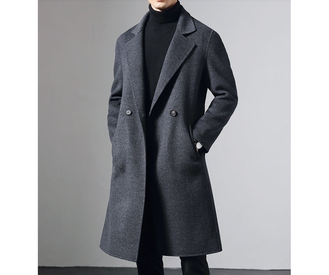 Classic Men's Double-faced/ Sided Cashmere and Wool Jacket/double ...