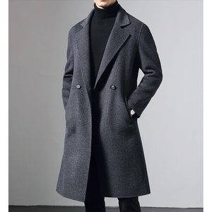 Classic Men's Double-faced/ Sided Cashmere and Wool Jacket/double ...