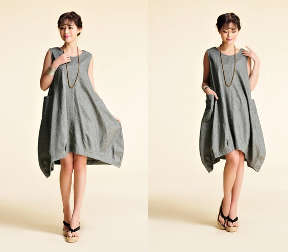 Linen tulip store dress