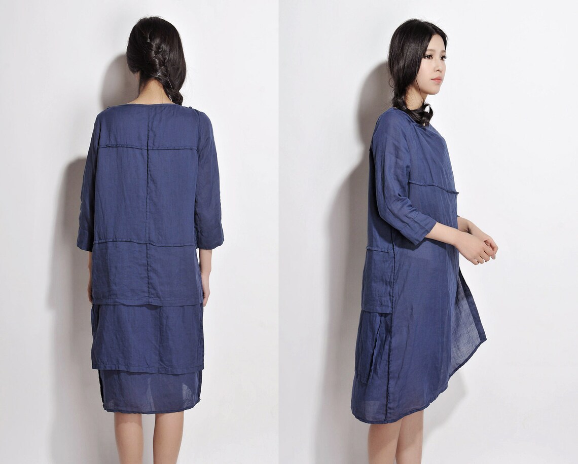 Special Wrap Dress With Accordion Folds/ Asymmetrical Two Etsy