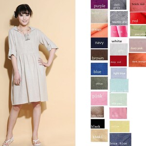 Snow White Collar High Waist Dress/ 28 Colors/ RAMIES image 5