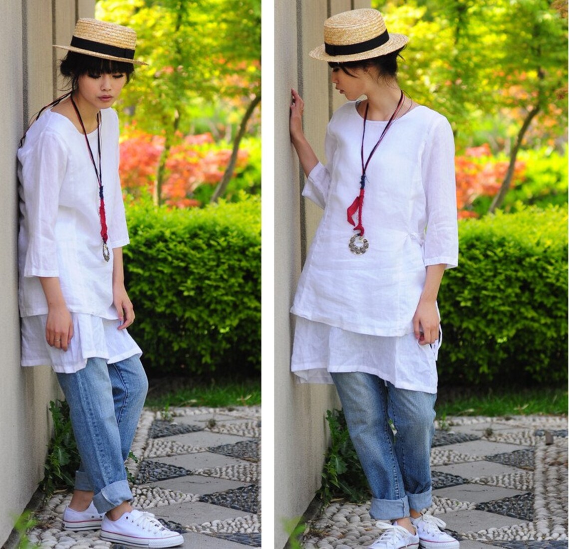 Casual Drawstring Two Layers Dress / 27 Colors/ Any Size/ - Etsy