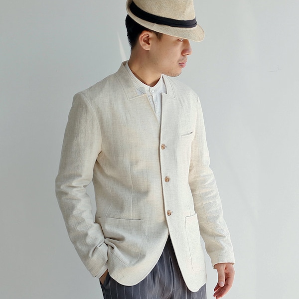 Mens Linen Jacket Etsy
