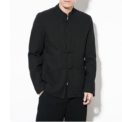 Ethnic Style/ Linen Men's Heavier Jacket with shops Stand-up Collar/ 12 Colors/ RAMIES