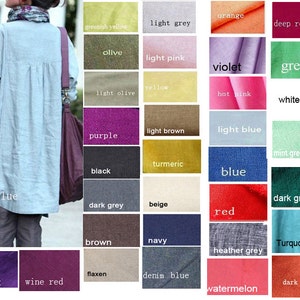 Free Style Pleated Linen Dress/ 33 COLORS/ RAMIES image 5