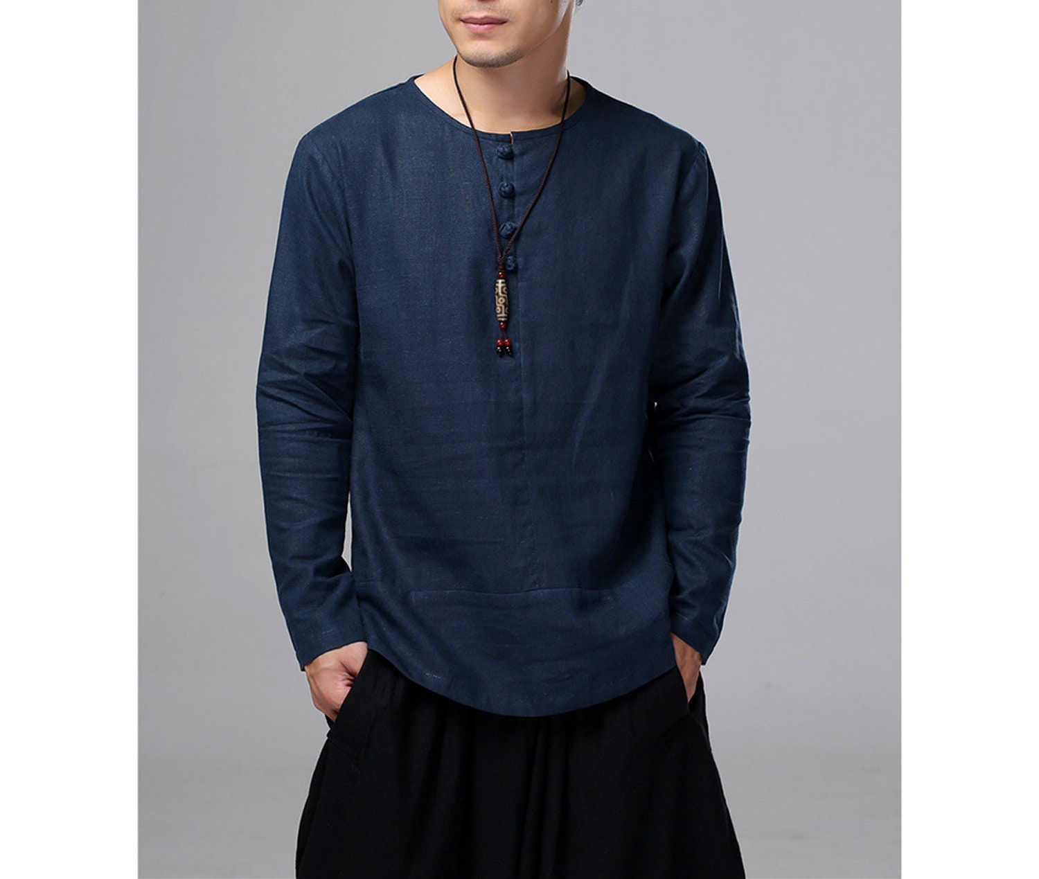 Chinese Style Linen Men's Pullover Shirts/ Light Jackets - Etsy