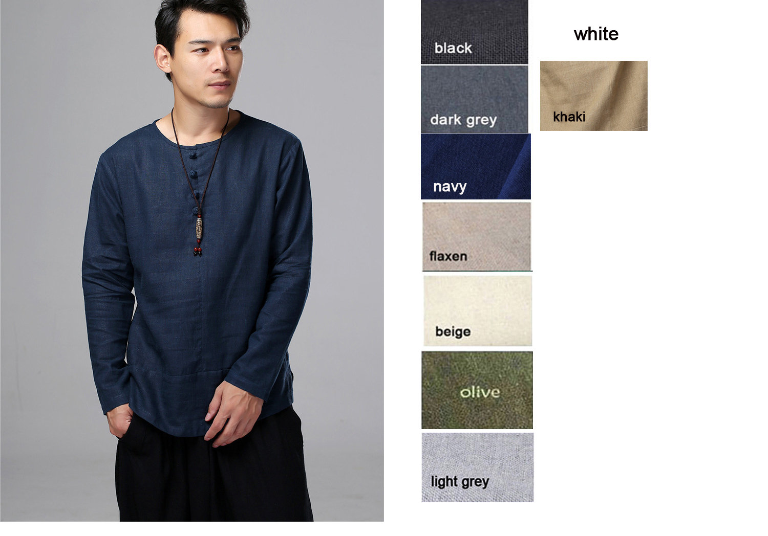Chinese Style Linen Men's Pullover Shirts/ Light Jackets - Etsy