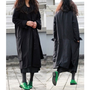 Lily of the field Ethnic style long coat with big pockets/ 10 Colors/ Any size/ RAMIES