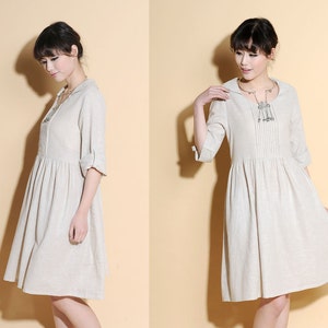 Snow White Collar High Waist Dress/ 28 Colors/ RAMIES image 1