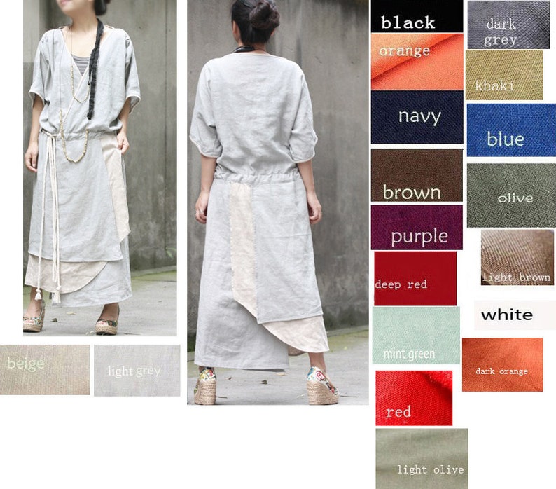 Special Wrap Dress /Coat and Layered Skirt/ More Color Schemes/ RAMIES image 5