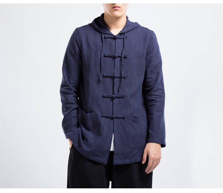 Chinese style linen men's jacket main image 0