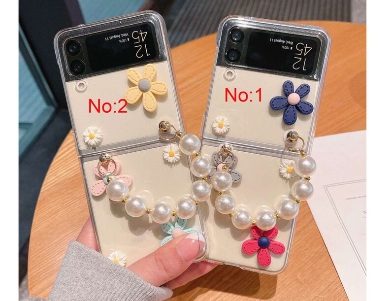 Samsung Z Flip 4/Z Flip 4 Clear Phone Case With Imitation Etsy
