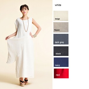 Cynthia/ Grecian Style Two Layed Linen Dress / 7 Colors/ - Etsy